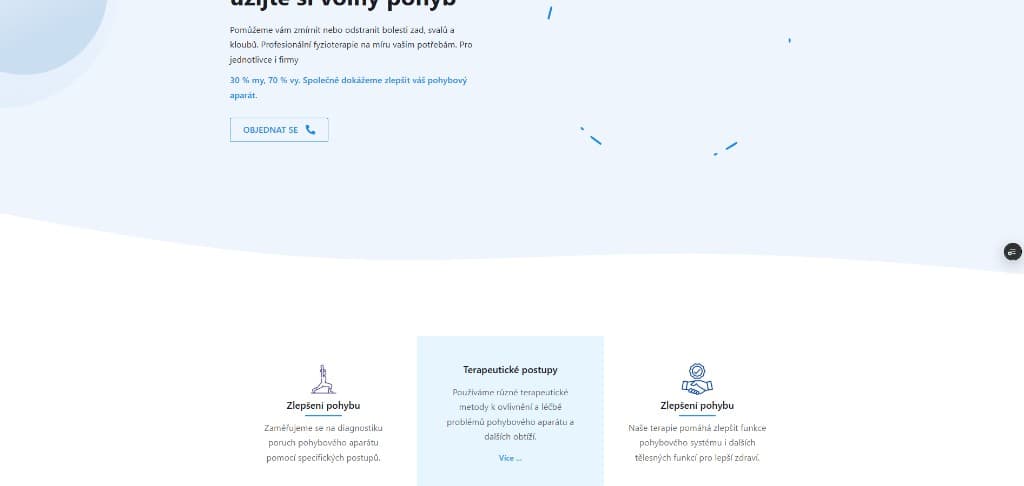 Ukázka webu – Fyzioterapie Votice (Fyzioterapie)